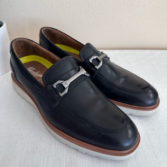 Florsheim Black Leather Memory Foam Comfortech Casual Loafers Men’s 7M - Picture 3 of 14